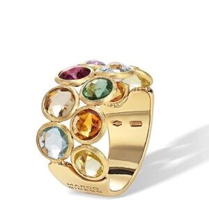 Marco Bicego 18 K Jaipur Double Row Semiprecious Stone Ring